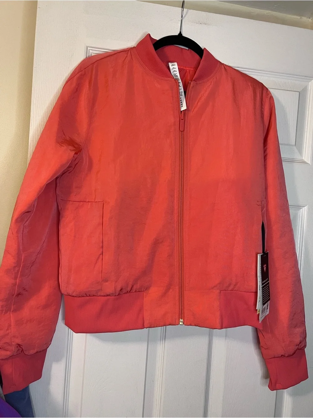 #843 NWT Lululemon Non-Stop Bomber Jacket Pale Raspberry Size 10 Reversible